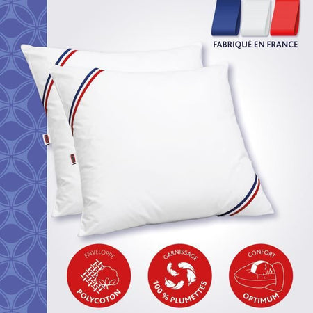 DODO Set di 2 cuscini Plumette MERIBEL 60x60cm