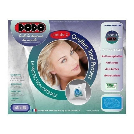 DODO Set di 2 cuscini Total Protect 65x65 cm bianchi