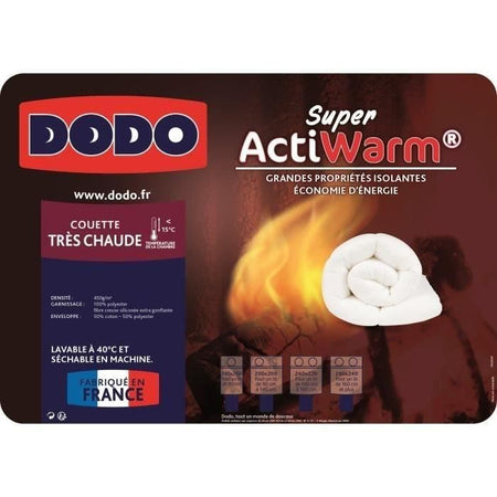 Trapunta DODO molto calda 450 g / m SUPER ACTIWARM 240x260 cm bianco