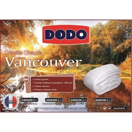Trapunta calda DODO 400gr / m VANCOUVER 240x260 cm bianco