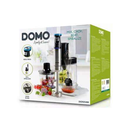 Set frullatore My Verdure - DOMO - DO9254M - 800 W - Velocità variabile - 4 accessori - Acciaio inossidabile
