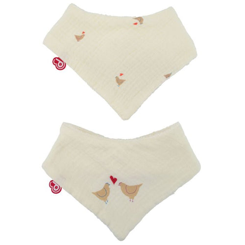 Confezione da 2 bavaglini bandana - DOMIVA - Maternity Love - Cotone morbido e assorbente - Bottoni automatici regolabili