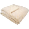 Coperta foderata - DOMIVA - Ultra morbida e calda - 75 x 100 cm - Crema
