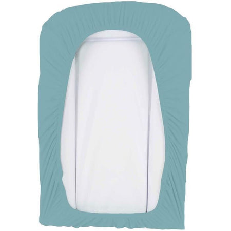 Domiva Set 2 fodere per fasciatoio - 50 x 75 cm - Spugna in policotone - Bianco/Nilo