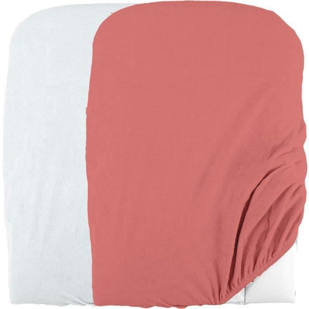 Domiva Set 2 fodere fasciatoio - 50 x 75 cm - Spugna in policotone - Bianco/Terracotta