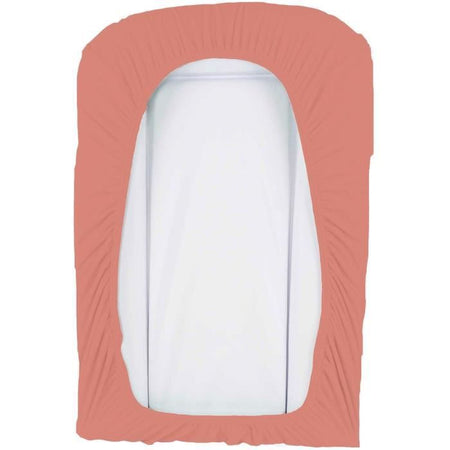 Domiva Set 2 fodere fasciatoio - 50 x 75 cm - Spugna in policotone - Bianco/Terracotta