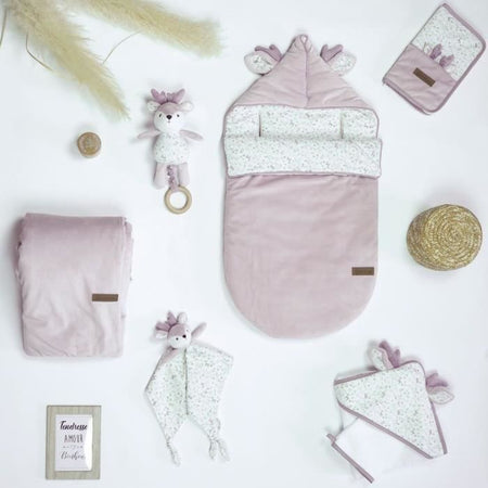 Materassino fasciatoio + Fodera con 1 spugna impermeabile - DOMIVA - LILLA