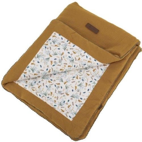 Coperta double face - DOMIVA - AU FIL DE L'EAU - 75 x 100 cm - Caramello