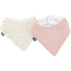 Confezione da 2 bavaglini bandana - DOMIVA - TU - Mussola - Pois rosa antico