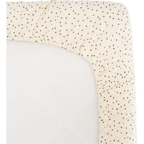 Lenzuolo con angoli fasciatoio - DOMIVA - 70x140 cm - Pois - Garza di cotone