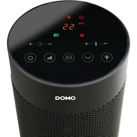 Stufa in ceramica effetto legna - 2000 W - DOMO - DO7345H - 83,5 cm - Nero