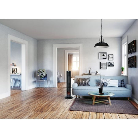 Stufa in ceramica effetto legna - 2000 W - DOMO - DO7345H - 83,5 cm - Nero
