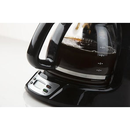 Caffettiera con filtro - DOMO - DO708K - 1000 W - 1,5 L - 12 tazze - Schermo LCD - Timer 24 ore - Nero e acciaio inossidabile