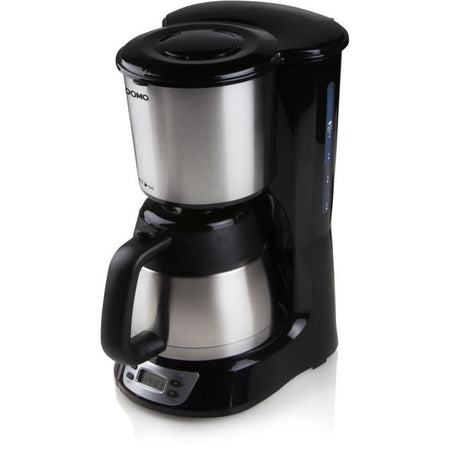 Caffettiera a filtro - DOMO - DO709K - 1000 W - 1 L - 8 tazze - Schermo LCD - Timer 24 ore - Acciaio inossidabile