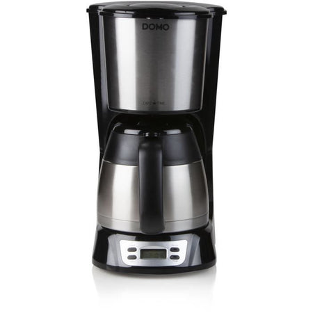 Caffettiera a filtro - DOMO - DO709K - 1000 W - 1 L - 8 tazze - Schermo LCD - Timer 24 ore - Acciaio inossidabile
