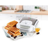 DOMO DO9222W - Piastra per waffle - 900W - 4x7 cm - Rivestimento antiaderente - Termostato regolabile - Chiusura di sicurezza