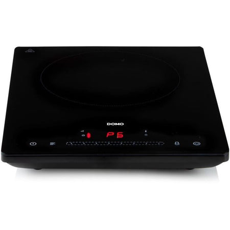 DOMO DO332IP - Piano cottura a induzione 1 fuoco - 2000W - Touchscreen - Timer digitale 3h - 8 livelli di potenza - 20cm