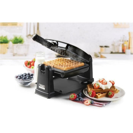 Macchina per waffle rotante DOMO - DO9224W - Ruotabile di 180 - Rivestimento antiaderente - Impugnatura Cool-touch - 2 persone