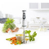 Set frullatore - DOMO - DO1089M - 600 W - Velocità variabile + Turbo - Frullatore a immersione, frusta, tritatutto, bicchiere graduato - Bianco