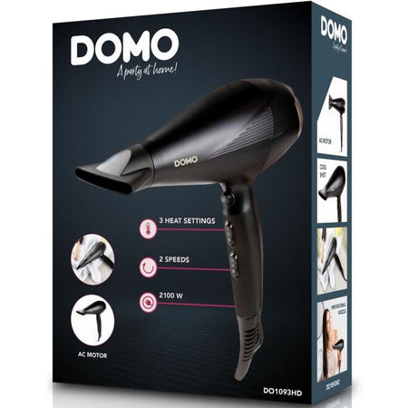 DOMO - DO1092HS - Piastra digitale - Rivestimento in ceramica - Pulsante On/Off - Temperatura regolabile da 130 a 230