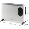 Convettore di riscaldamento - DOMO - DO7351CH - 2000 W - Bianco - 54 x 37,5 x 17,2 cm