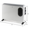 Convettore di riscaldamento - DOMO - DO7351CH - 2000 W - Bianco - 54 x 37,5 x 17,2 cm
