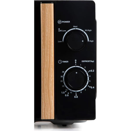 Forno microonde DOMO DO2820 - 20L - 700W - Timer 35 min - Funzione scongelamento - L44 x P35,8 x H 25,8 cm - Finitura legno nero
