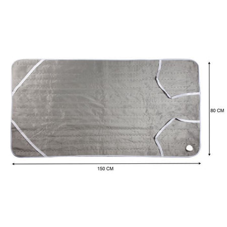 Scaldaletto elettrico DOMO 1 persona - 6 livelli di calore - Pile di flanella - 150x80 cm - Grigio
