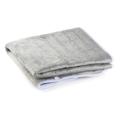 Scaldaletto elettrico DOMO 1 persona - 6 livelli di calore - Pile di flanella - 150x80 cm - Grigio