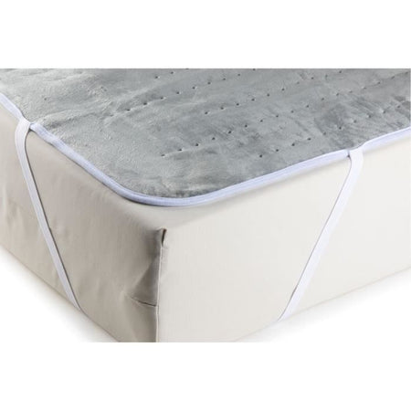 Scaldaletto elettrico DOMO 1 persona - 6 livelli di calore - Pile di flanella - 150x80 cm - Grigio
