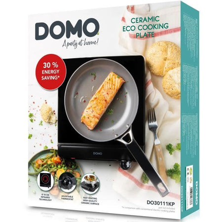 Piano cottura in vetroceramica - DOMO - 1 fuoco - 25,3 x 28,7 x 7 cm - DO30111KP