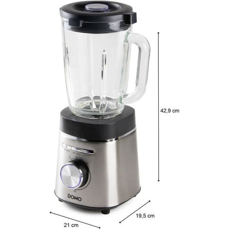 Frullatore - DOMO - DO740BL - Alta velocità - 1400 W - 1,75 L - Grigio