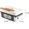 Elettrodomestico 3 in 1 - DOMO - DO9277C - Croque - waffle - grill - 1100 W - Bianco