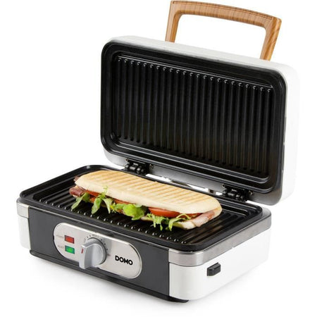Elettrodomestico 3 in 1 - DOMO - DO9277C - Croque - waffle - grill - 1100 W - Bianco