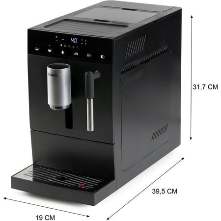 Macchina per caffè espresso automatica con macinacaffè - DOMO - DO1150K - 1350 W - 19 bar - 125 g caffè - Nero