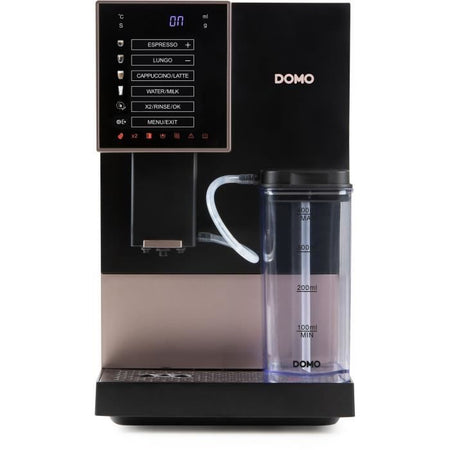 Macchina per caffè espresso automatica con macinacaffè - DOMO - DO743K - 1350 W - 19 bar - 125 g caffè - Nero
