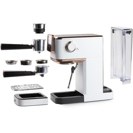 Macchina per caffè espresso 3 in 1 - DOMO - DO746K - 1350 W - 20 Bar - Bianco / Rosa