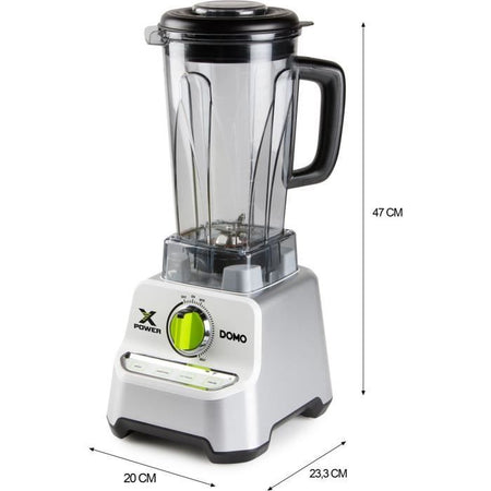 Frullatore XPOWER - DOMO - DO747BL - 1500 W - 2 L - Grigio