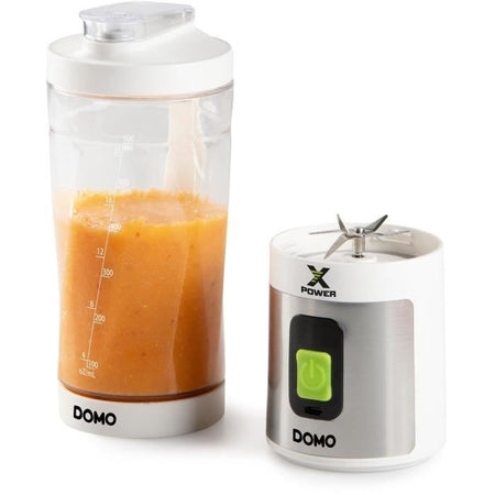 Frullatore portatile senza fili - DOMO - DO752BL - XPOWER - 120 W - 600 ml - Bianco