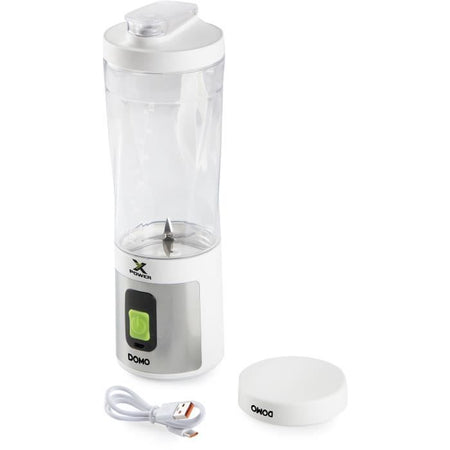 Frullatore portatile senza fili - DOMO - DO752BL - XPOWER - 120 W - 600 ml - Bianco