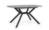 Tavolo allungabile Dominik con gambe in acciaio verniciato, piano in MDF ricoperto