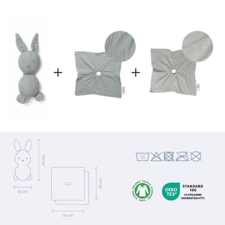 doomoo You&Me Baby Comforter - Piumino Reversibile e Confortevole - Provvisto di 2 Corpi per Trasportare l'Odore dei Genitori, Verde