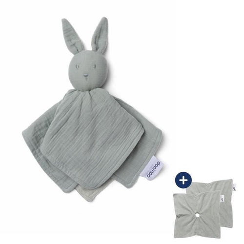 doomoo You&Me Baby Comforter - Piumino Reversibile e Confortevole - Provvisto di 2 Corpi per Trasportare l'Odore dei Genitori, Verde