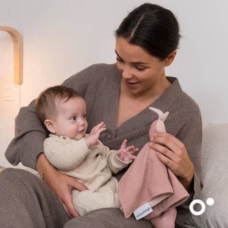 doomoo You&Me Baby Comforter - Piumino Reversibile e Confortevole - Provvisto di 2 Corpi per Trasportare l'Odore dei Genitori, Rosa