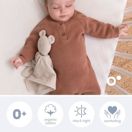 doomoo You&Me Baby Comforter - Piumino Reversibile e Confortevole - Dotato di 2 Corpi per Trasportare l'Odore dei Genitori, Beige