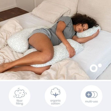 doomoo Maxxy Cuscino per gravidanza e allattamento - Formato XXL - Ultra confortevole, Verde