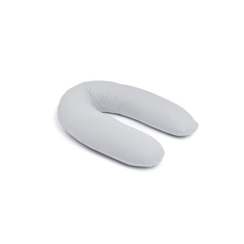 doomoo Twisty Cuscino per Gravidanza e Allattamento 2 in 1 - Ultra Comfort - Imbottitura con microsfere ultrafini, Grigio