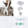 doomoo Twisty Cuscino per Gravidanza e Allattamento 2 in 1 - Ultra Comfort - Imbottitura con microsfere ultrafini, Grigio