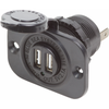 Doppia Presa Usb 12V. Nera