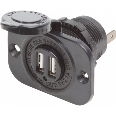 Doppia Presa Usb 12V. Nera